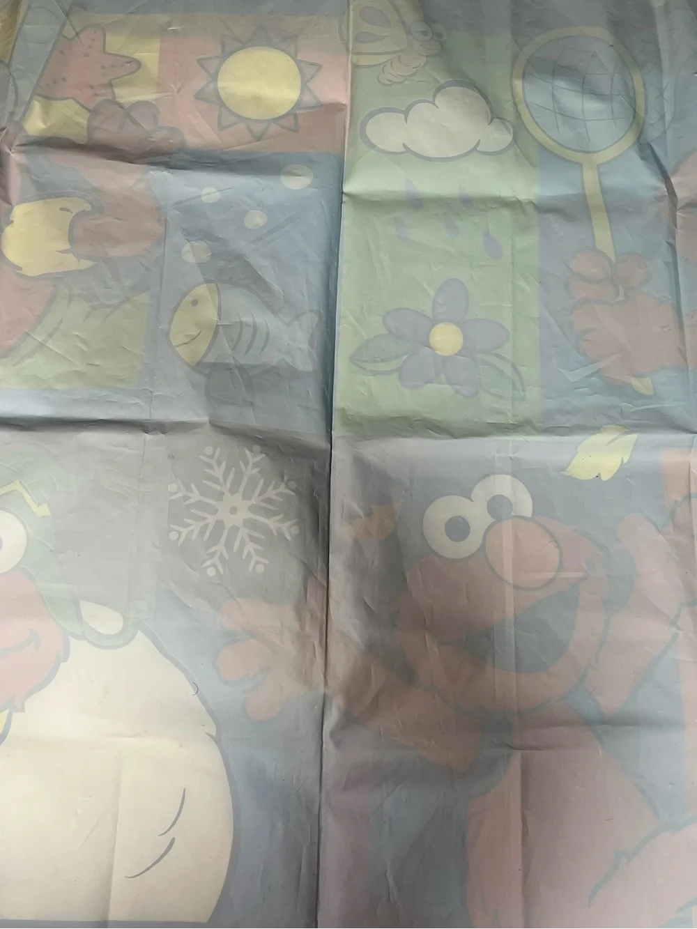 Sesame‎ Street Elmo Four Seasons Vinyl Play N Eat Mat 36x48 Floor Topper 2010
